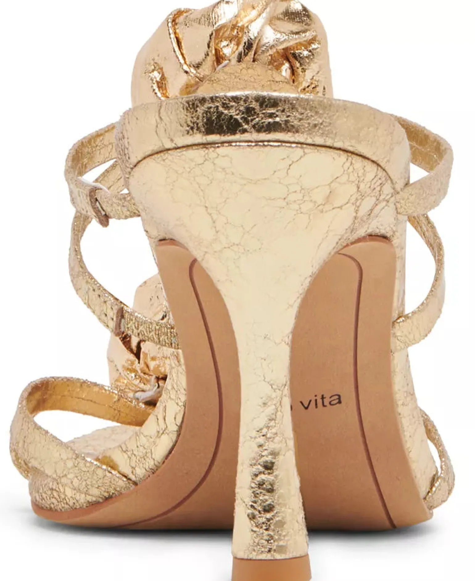 Linzy Gold Crackled Leather