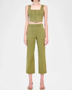 Liza Cropped Pant Army Green
