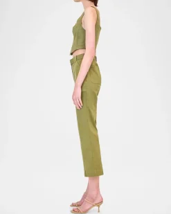Liza Cropped Pant Army Green