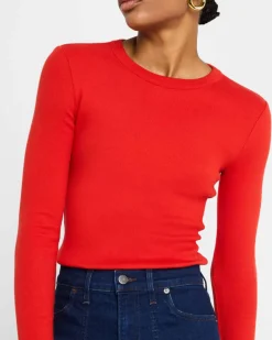 Long Sleeve Pruitt Tee Poppy