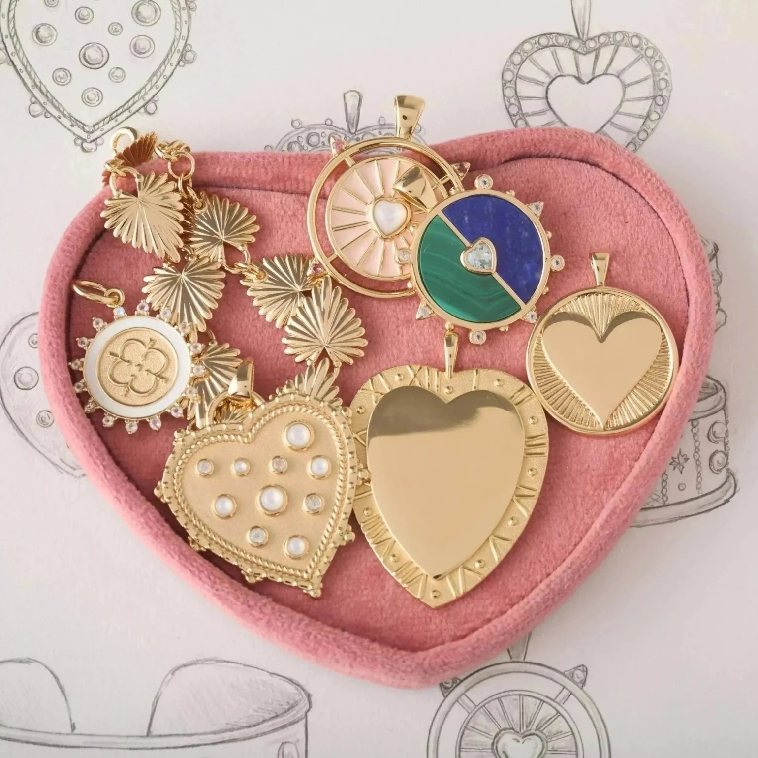Love Across All Time Heart Pendant 18