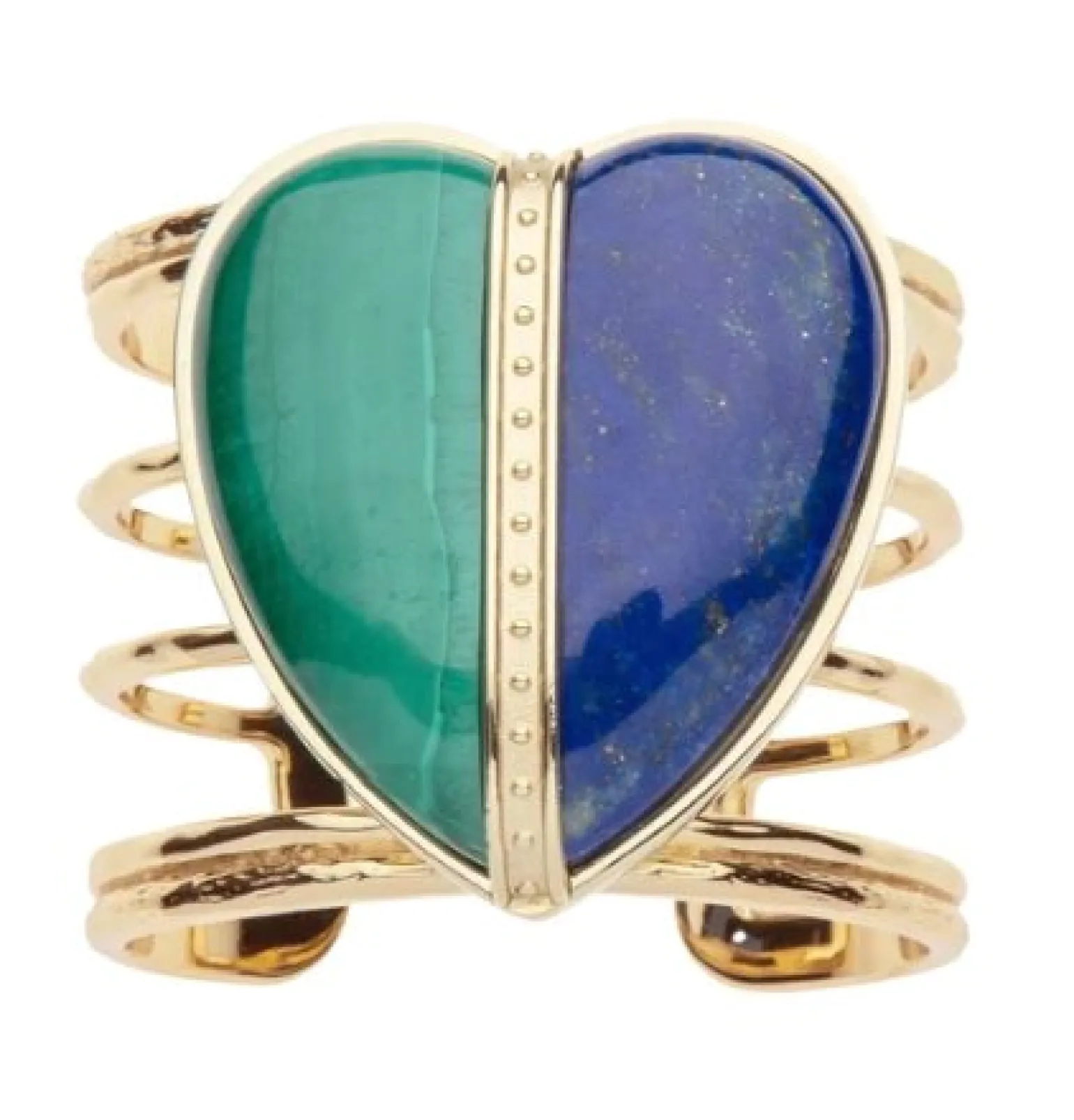 Love Split Carry Your Heart Cuff Lapis And Malachite