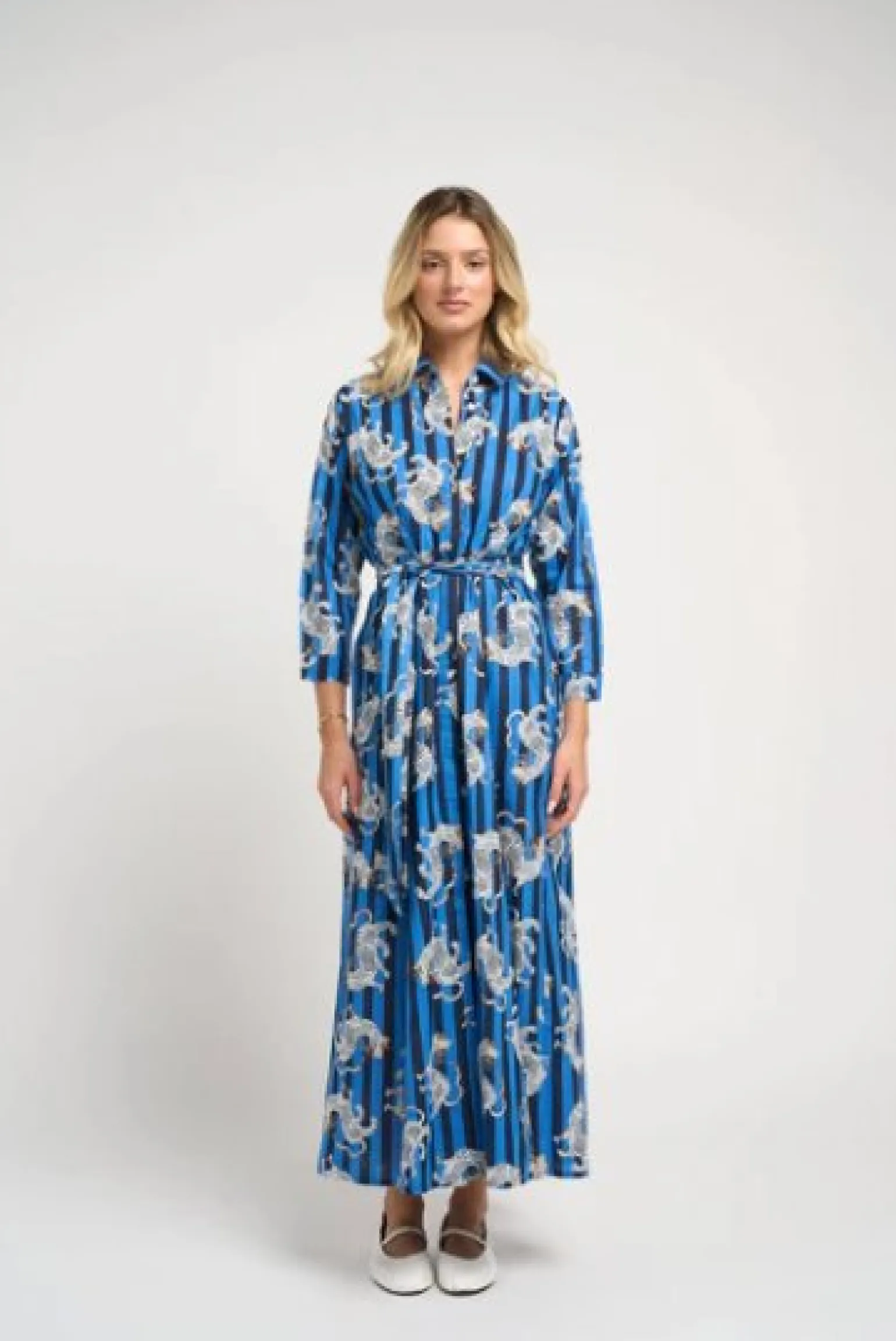 Luciana Tibet Dragon Dress Navy