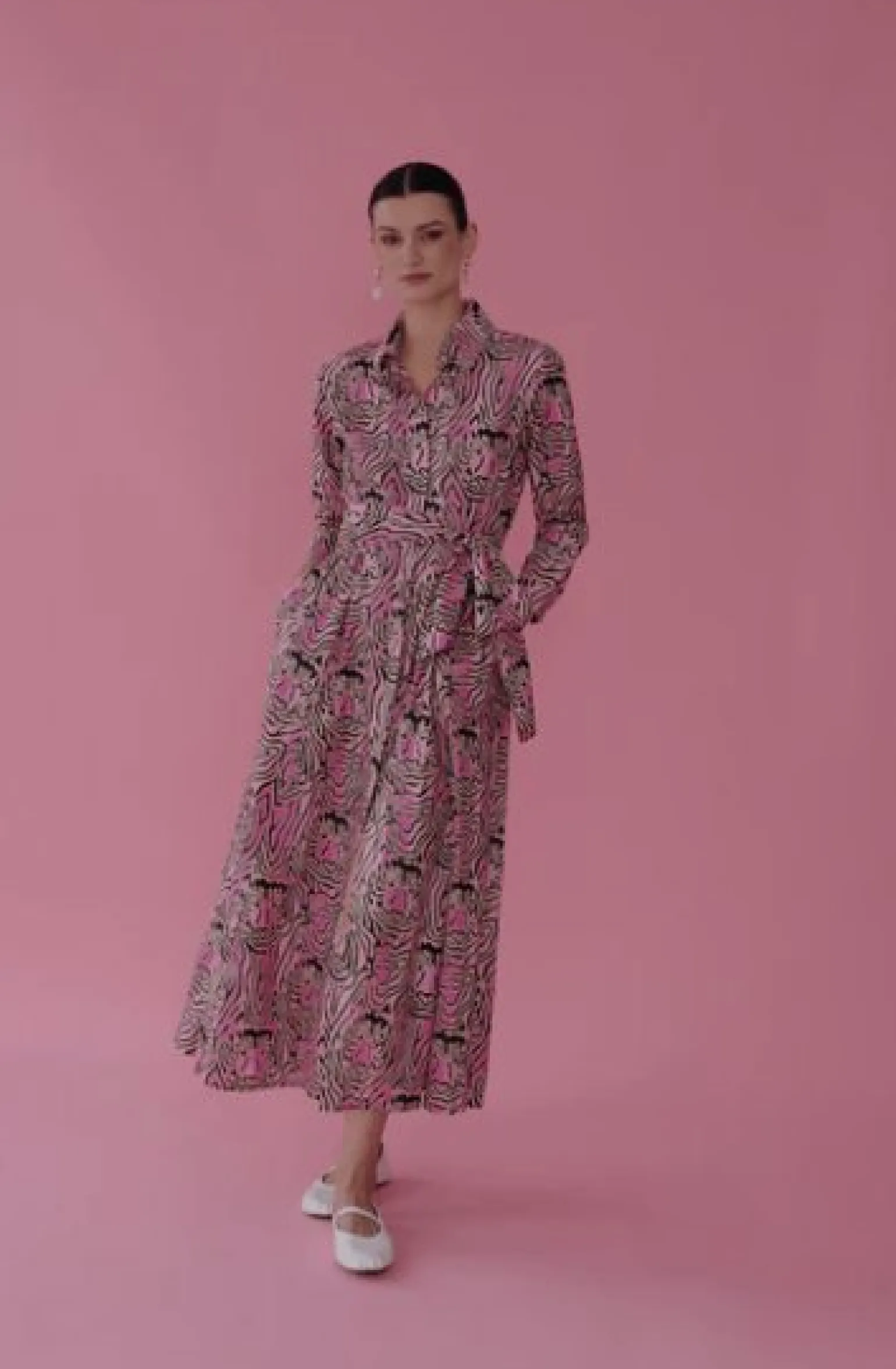 Luciana Tiger Dress Peach