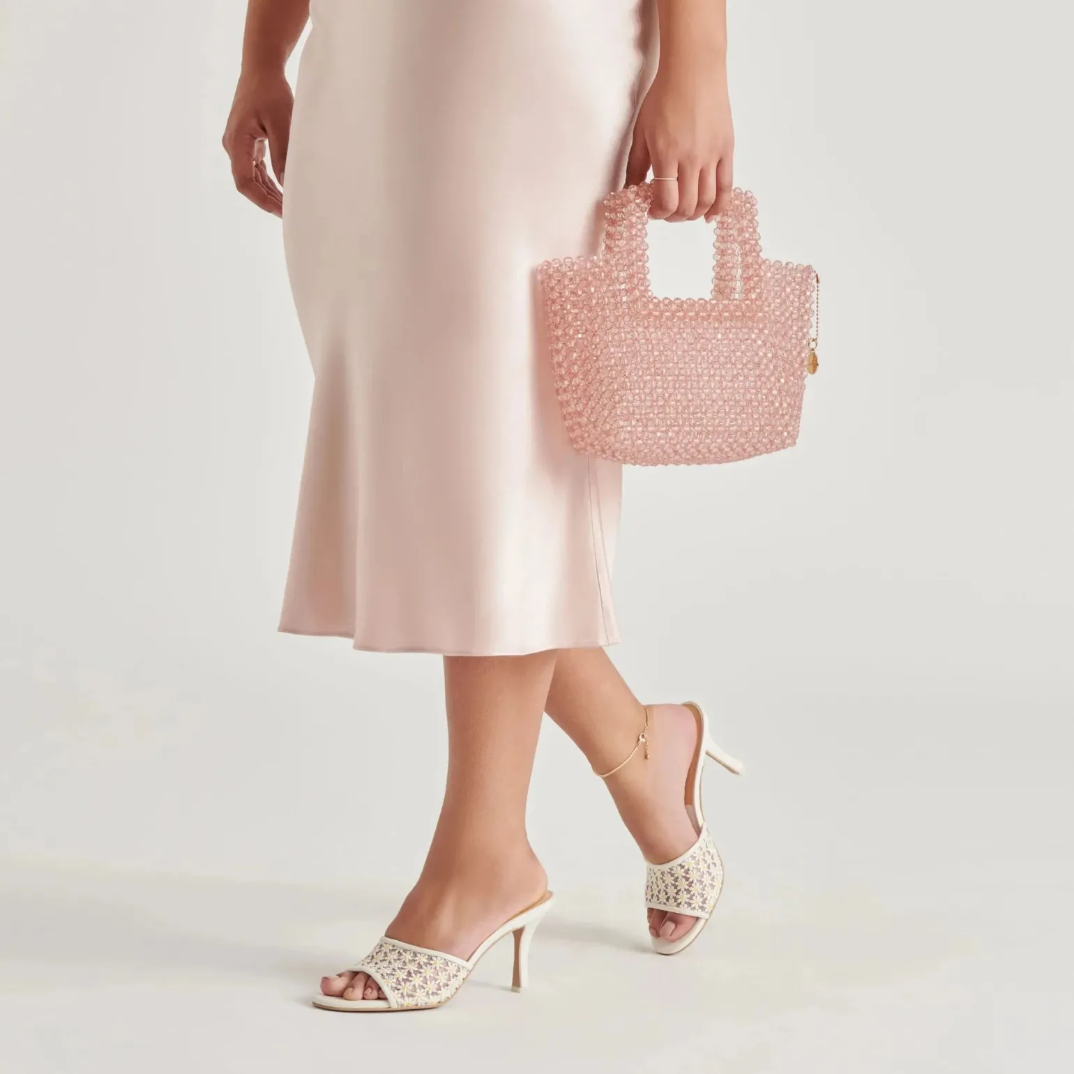 Marel Handbag Champagne Beaded