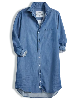 Mary Classic Shirtdress Vintage Stonewashed Indigo