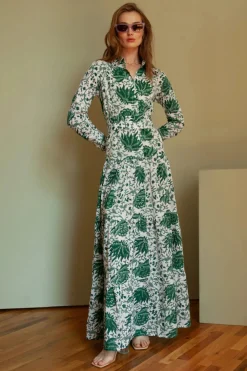 Meredith Floral Dress Green