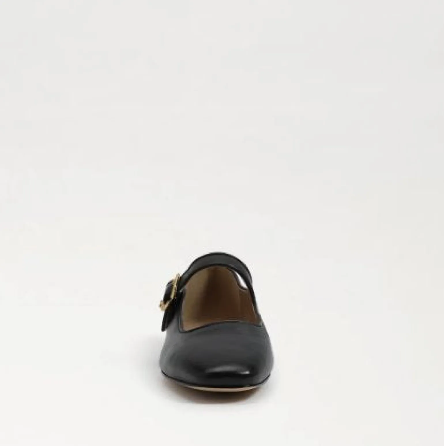 Michaela Mary Jane Flat Black Leather