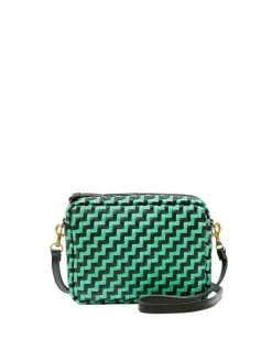 Midi Sac Woven Mint Opal/Black Zig Zag