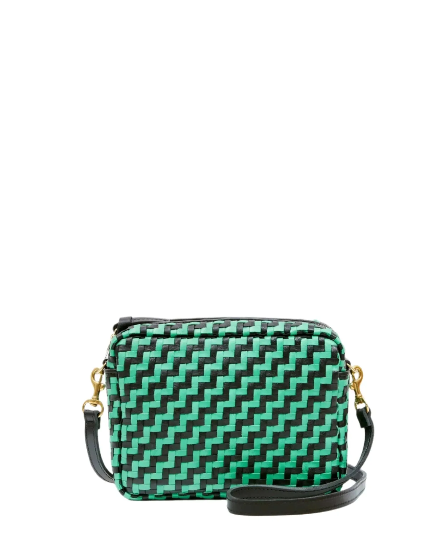 Midi Sac Woven Mint Opal/Black Zig Zag