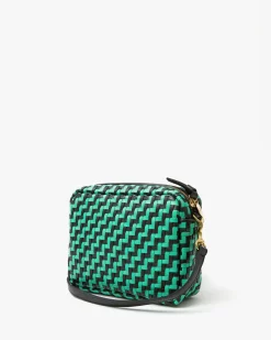 Midi Sac Woven Mint Opal/Black Zig Zag
