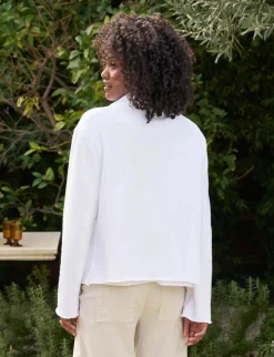 Mini Belfast Crop Peacoat White