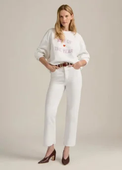 Mom Of The Year Sweatshirt White/Wisteria