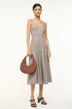 Moon Raffia Tote Bag Mahogany