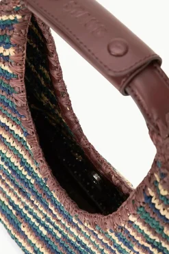 Moon Raffia Tote Bag Mixed Raffia