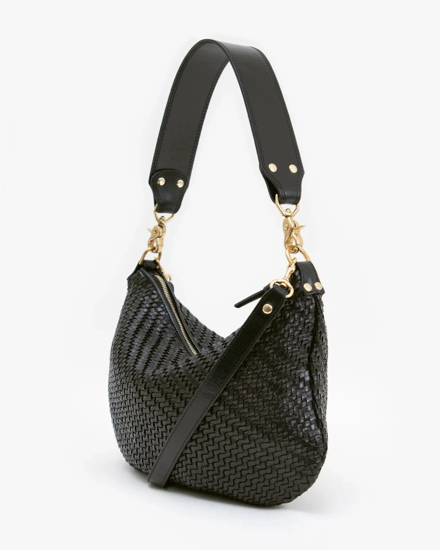Moyen Messenger Black Woven Zig Zag