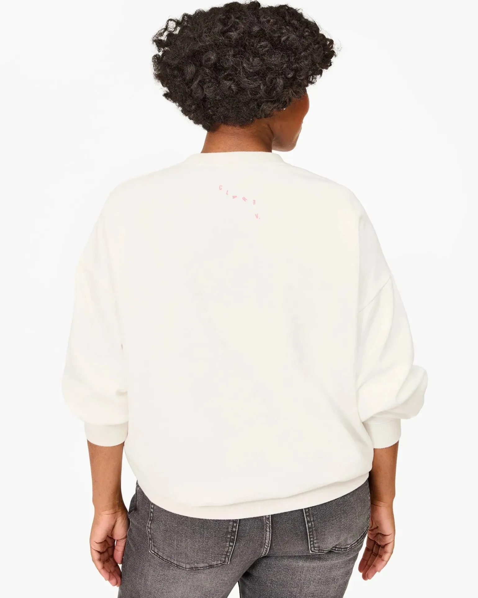 Oversized Sweatshirt Oyster White w/ Peony Iconique