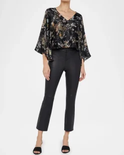Parma Kimono Sleeve Blouse Black Multi Tapestry Jungle