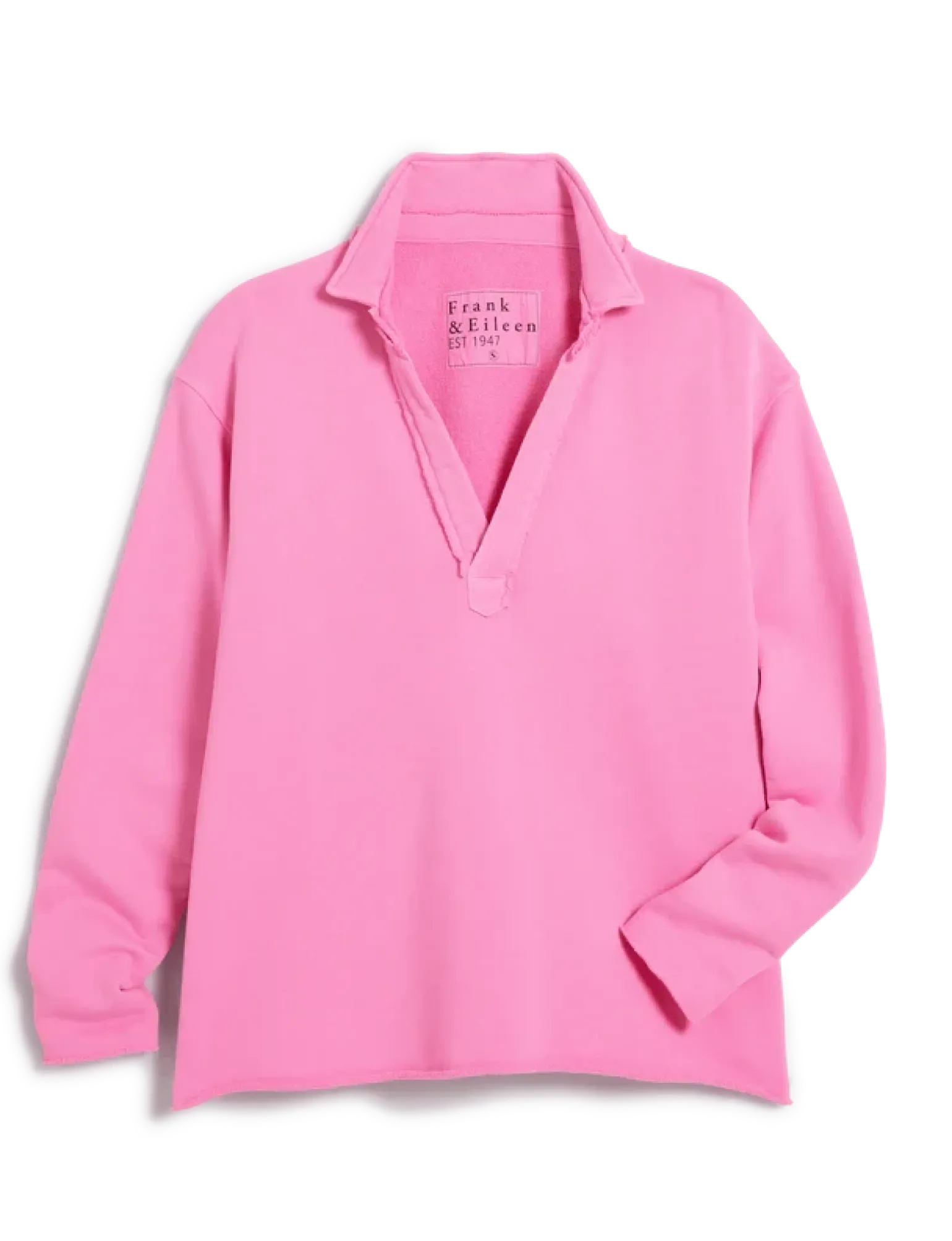 Patrick Popover Fleece Henley Pink Lemonade