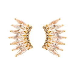 Petite Crystal Madeline Studs Gold/Clear