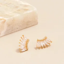Petite Crystal Madeline Studs Gold/Clear