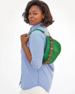 Petit Moyen Messanger Grass Woven Checker