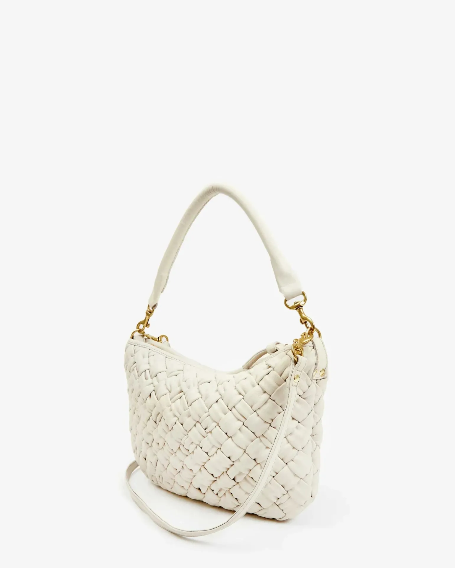 Petit Moyen Messenger Cream Puffy Woven