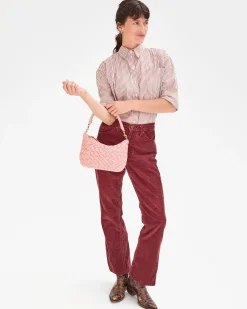Petit Moyen Messenger Puffy Woven Blush