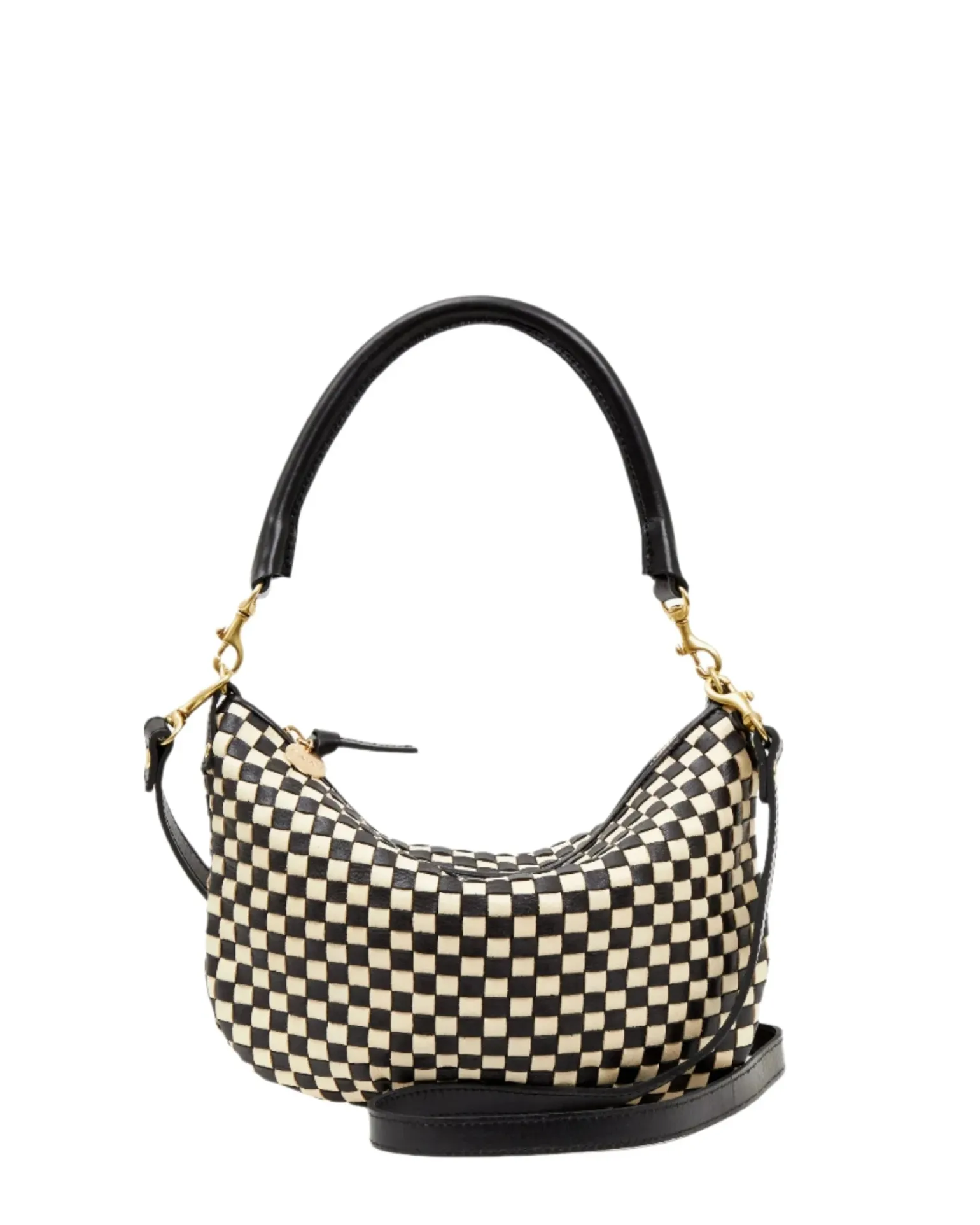Petit Moyen Messenger Woven Checker Black/Cream
