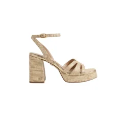 Reese Platform Heel Sandal Sand Dune Raffia