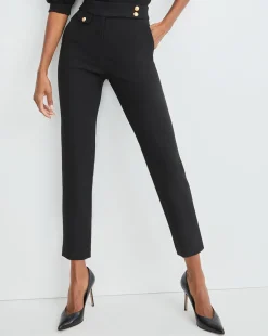 Renzo Pant Black With Gold Buttons