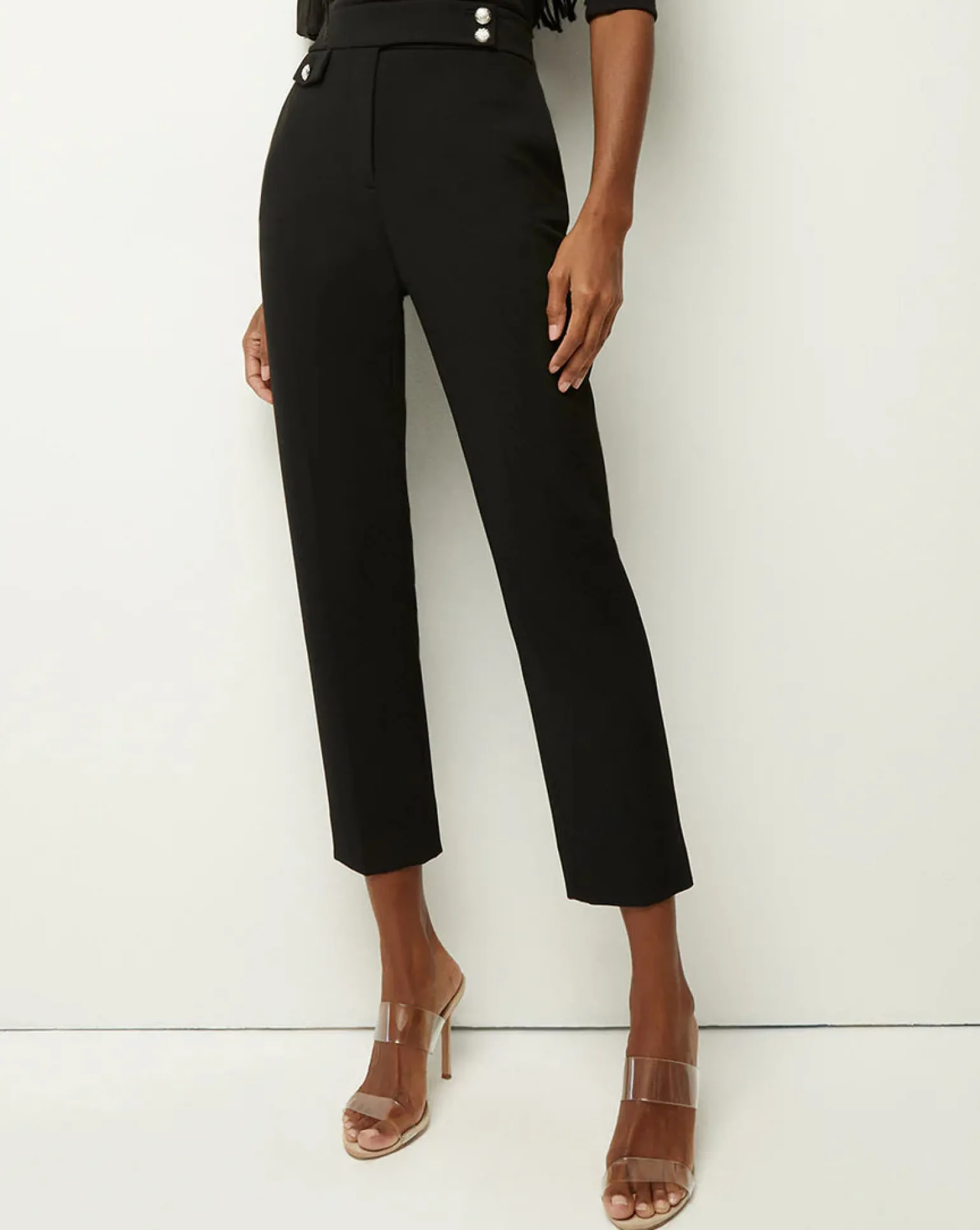 Renzo Pant Black with Silver Buttons