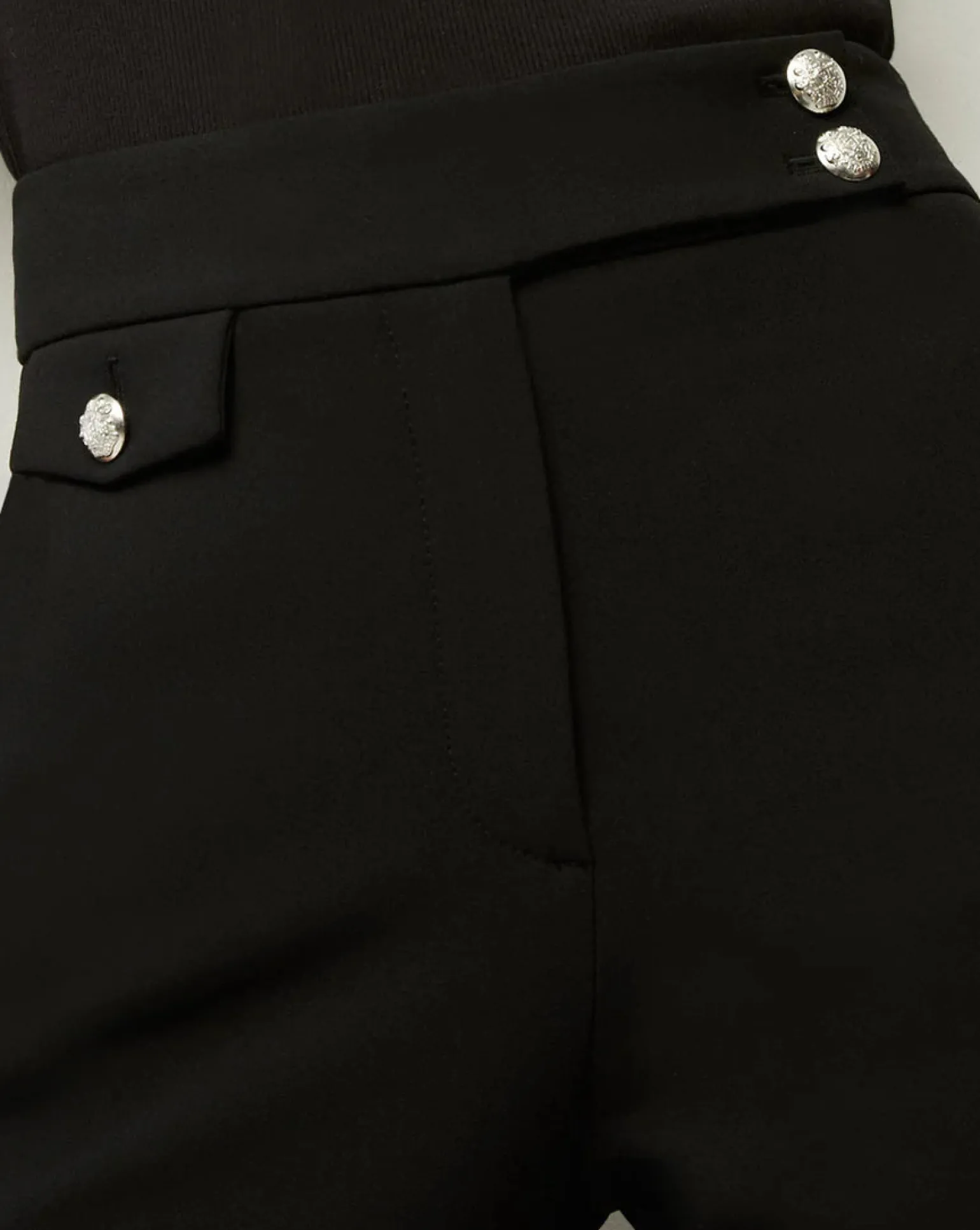 Renzo Pant Black with Silver Buttons