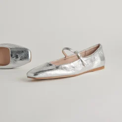 Reyes Ballet Flats Silver