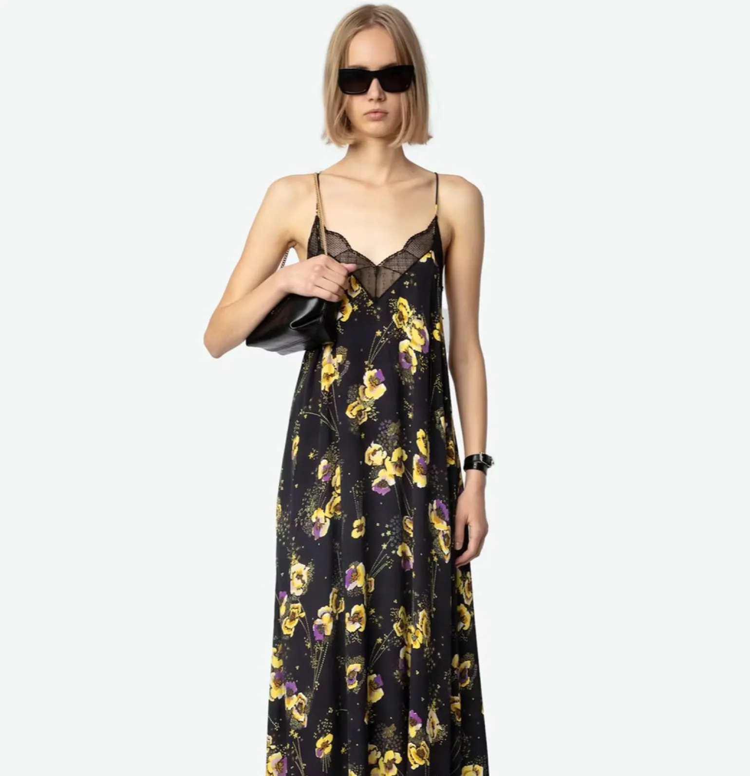 Risty Dress Black Yoko Floral Print