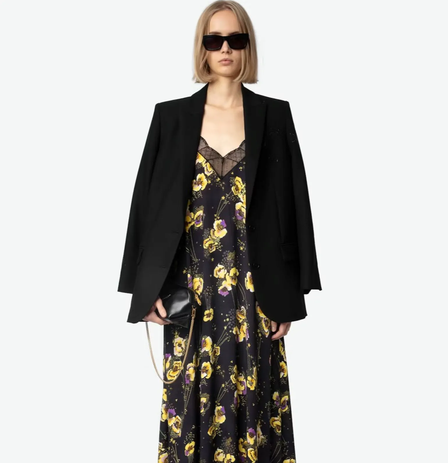 Risty Dress Black Yoko Floral Print