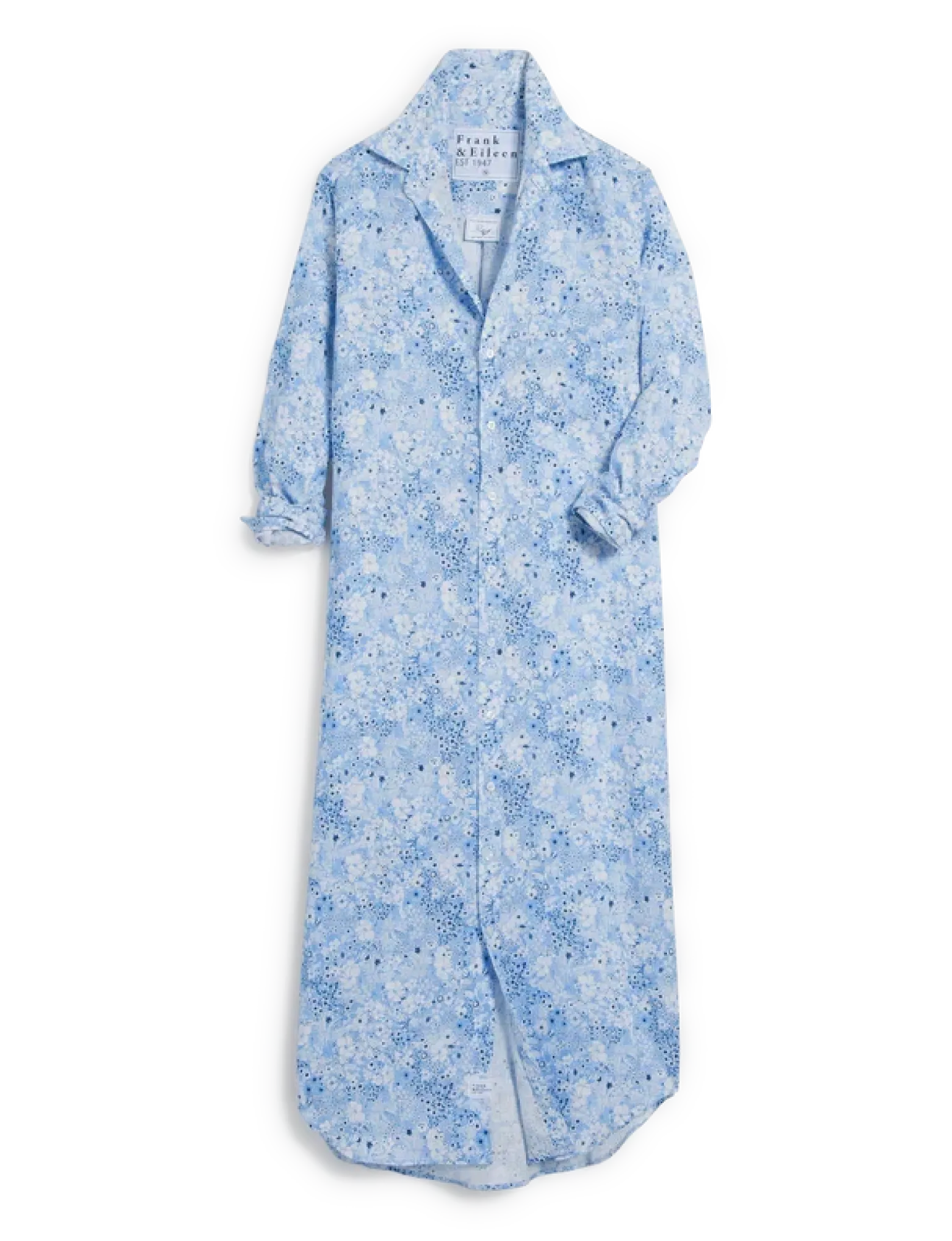 Rory Maxi Shirtdress Blue Floral