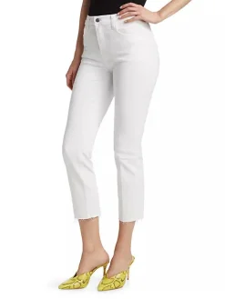 Sada High Rise Crop Slim Blanc