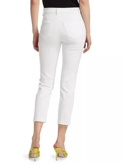 Sada High Rise Crop Slim Blanc
