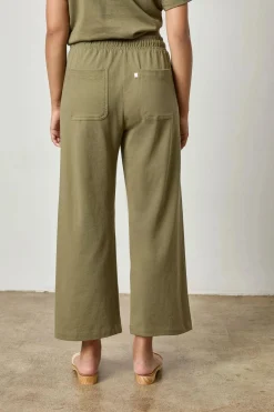Seamed Wide Leg Pant Kelp