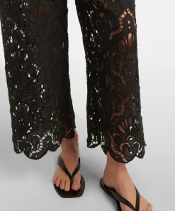 Seashell Eyelet Pants Black