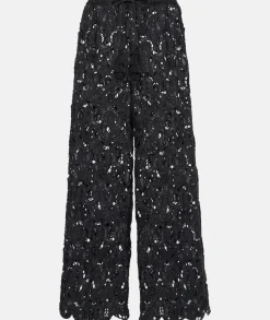 Seashell Eyelet Pants Black