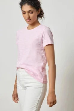 Short Sleeve Back Seam Crewneck Peony