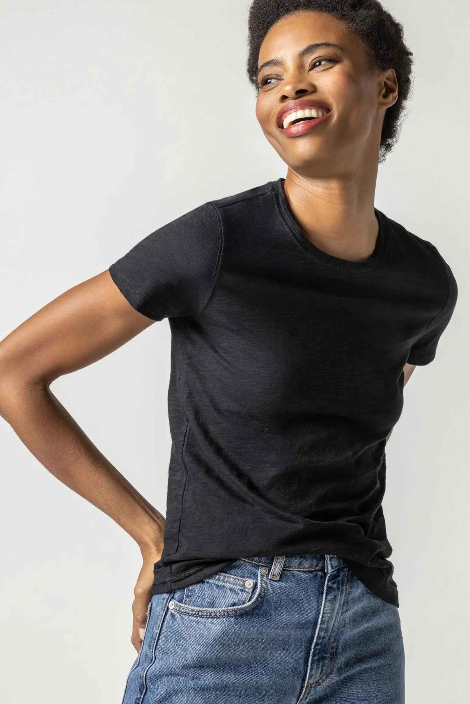 Short Sleeve Crewneck Black