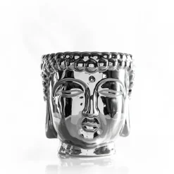 Silver Buddha Candle