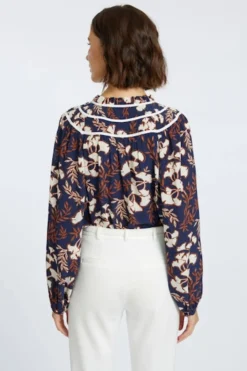 Solange Top Ginko Block Print