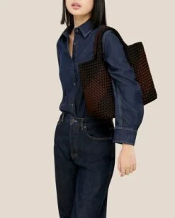St. Barths Medium Tote Plaid Siena