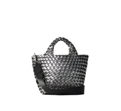 St. Barths Petit Tote Metallic Titanium
