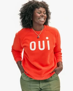Sweatshirt Blood Orange w/ Cream Oui