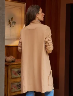 Sweatshirt Trench Coat Camel